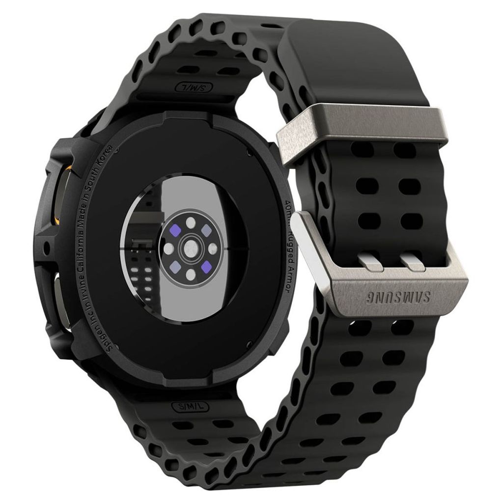 Spigen Rugged Armor Deksel til Samsung Galaxy Watch 8 40mm - Svart
