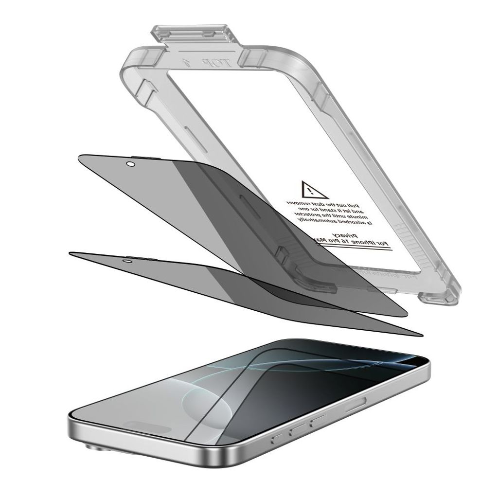 Tech-Protect Quick Set Spy+ iPhone 16 Pro Max Privacy Skärmskydd 2-pack