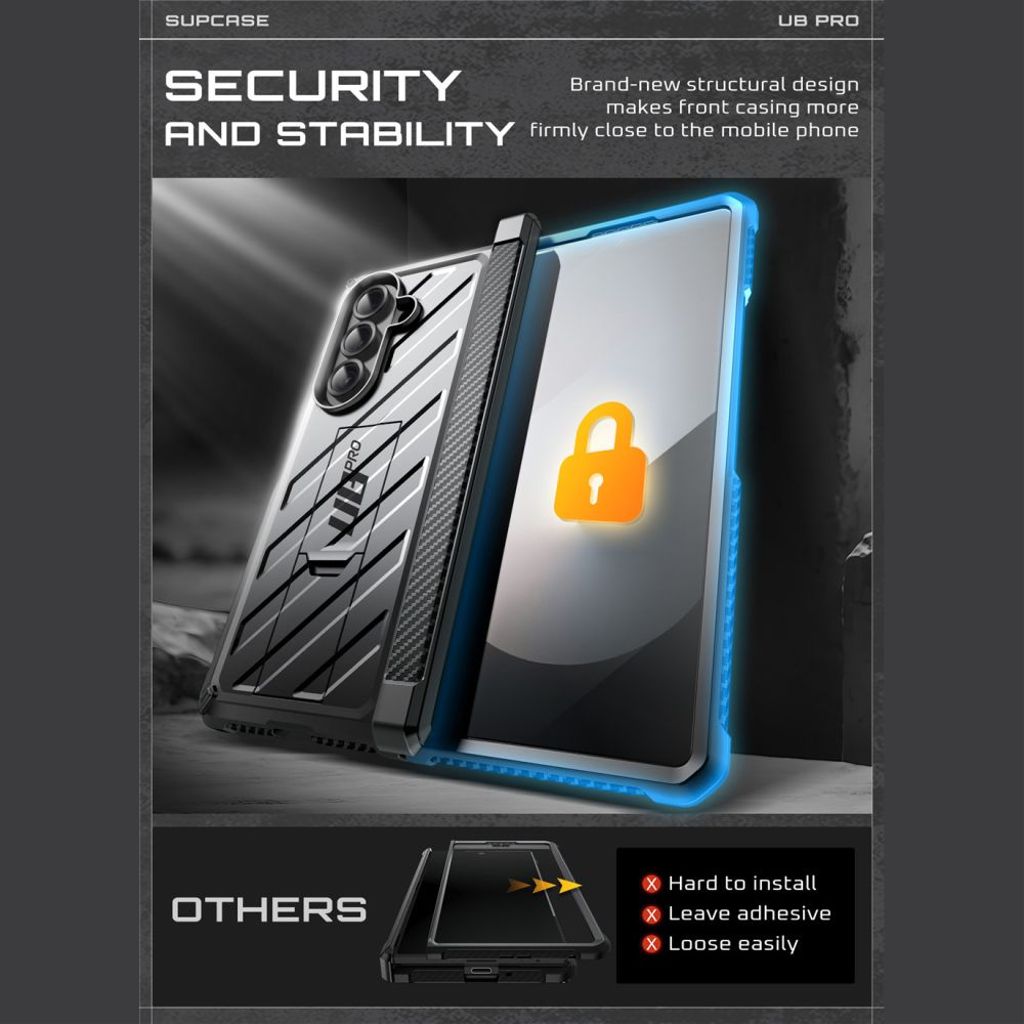 Supcase Unicorn Beetle Pro Cover til Samsung Galaxy Z Fold 7 - Sort