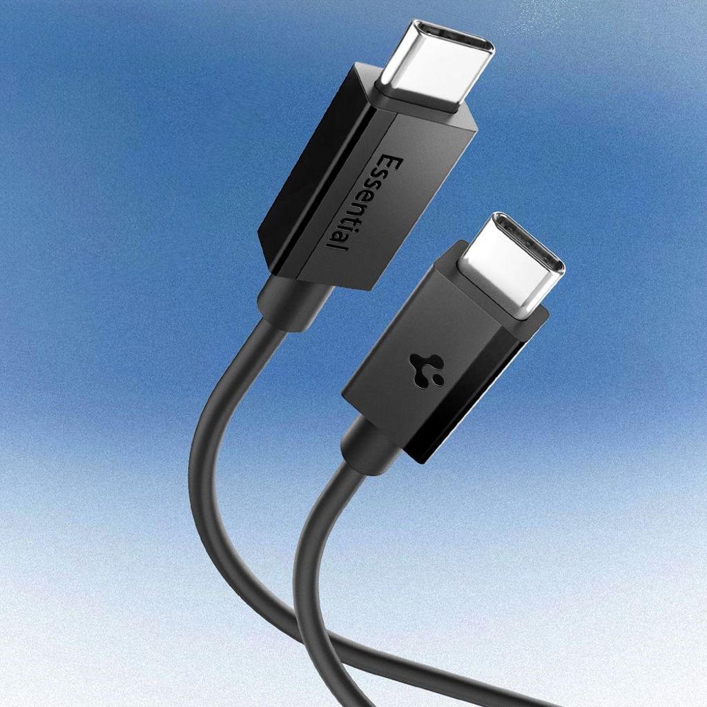 Spigen 60W USB-C - USB-C kaapeli 2m – Musta