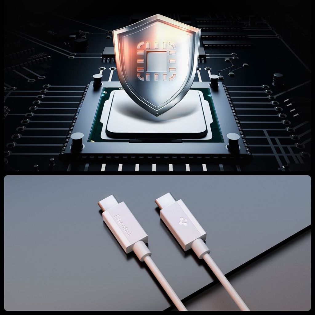 Spigen USB-C latauskaapeli 60W 1m – Valkoinen