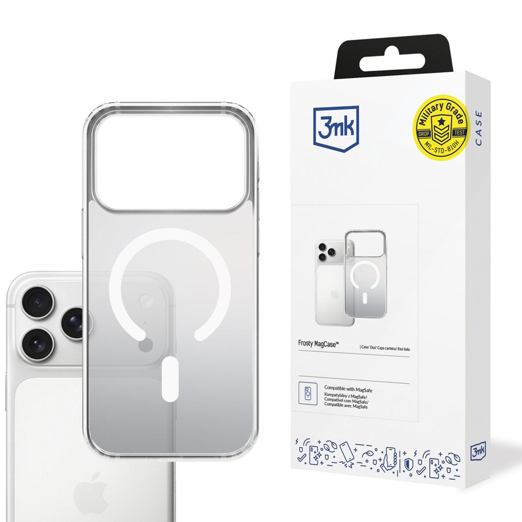 3mk Frosty MagSafe Cover till iPhone 17 Pro - Hvid