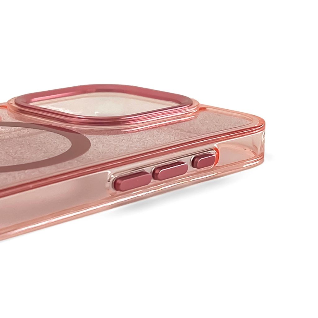 Glitter MagSafe -kuori till iPhone 17 Pro Max - Vaaleanpunainen