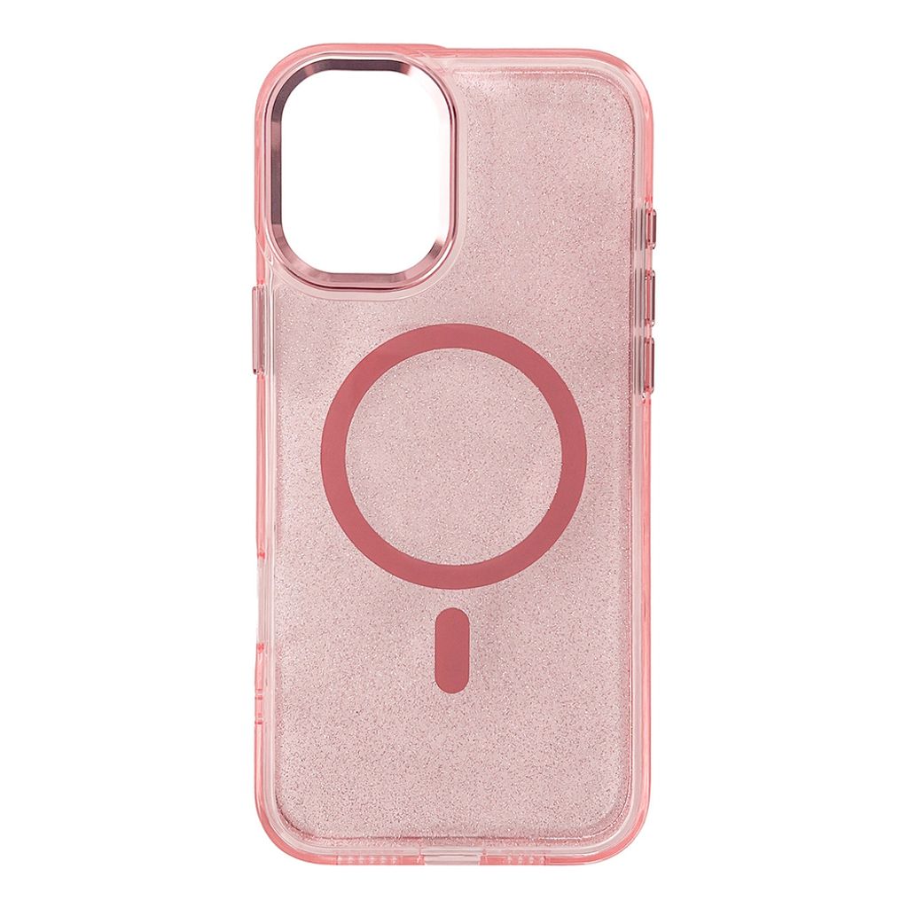 Glitter MagSafe -kuori till iPhone 17 Pro Max - Vaaleanpunainen