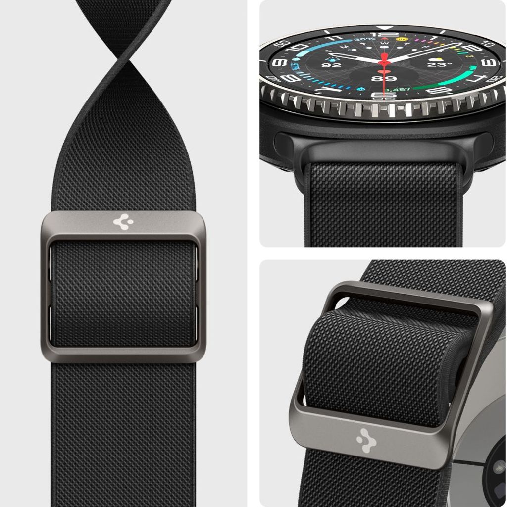 Spigen Fit Lite Urrem til Samsung Galaxy Watch 40/44/46 mm - Sort