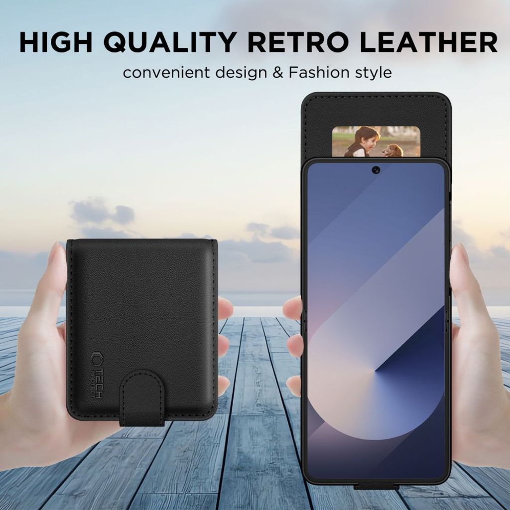 Tech-Protect Wallet Kotelo Samsung Galaxy Z Flip 6/7 FE - Musta