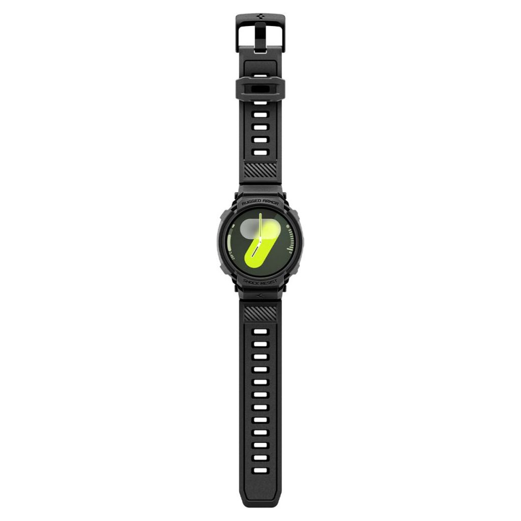 Spigen Rugged Armor Pro Klokkereim & Deksel til Samsung Galaxy Watch 8 44mm - Svart