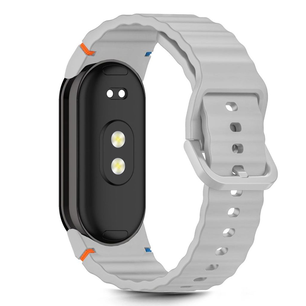 Tech-Protect Silicone Sport Kockarmband till Xiaomi Smart Band 8/9/10/NFC - Grå