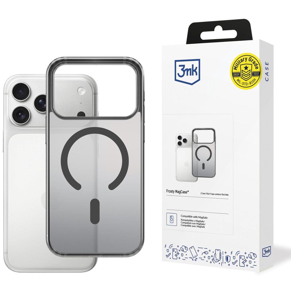 3mk Frosty MagSafe Cover till iPhone 17 Pro Max - Sort