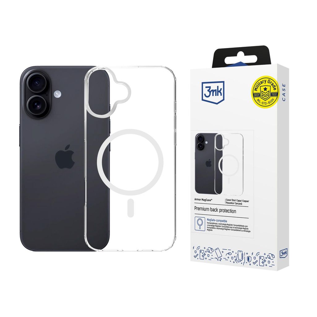 3mk Armor MagSafe Cover till iPhone 17 - Gennemsigtig