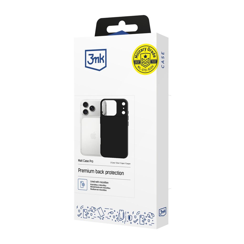 3mk Matt Pro Cover till iPhone 17 Pro Max - Sort