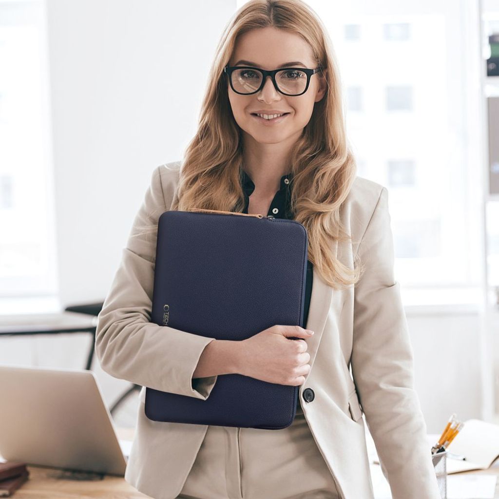 Tech-Protect Fleece laptopfodral 13-14" – blå