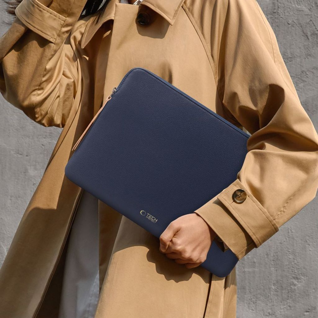 Tech-Protect Fleece laptopfodral 13-14" – blå