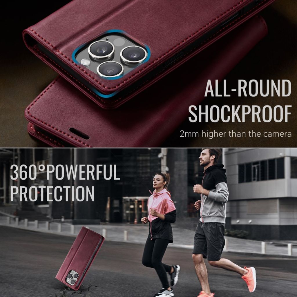 CASEME iPhone 16 Pro Etui med Stativ - Rød