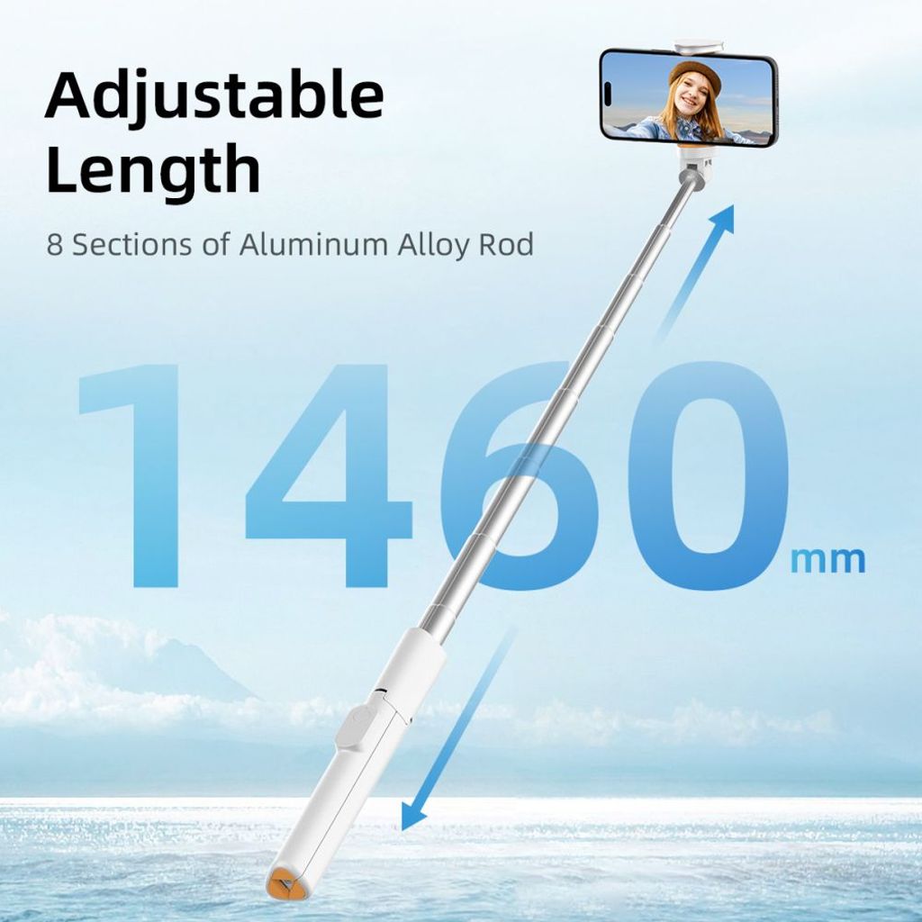 Tech-Protect L09S selfie stick with tripod – white