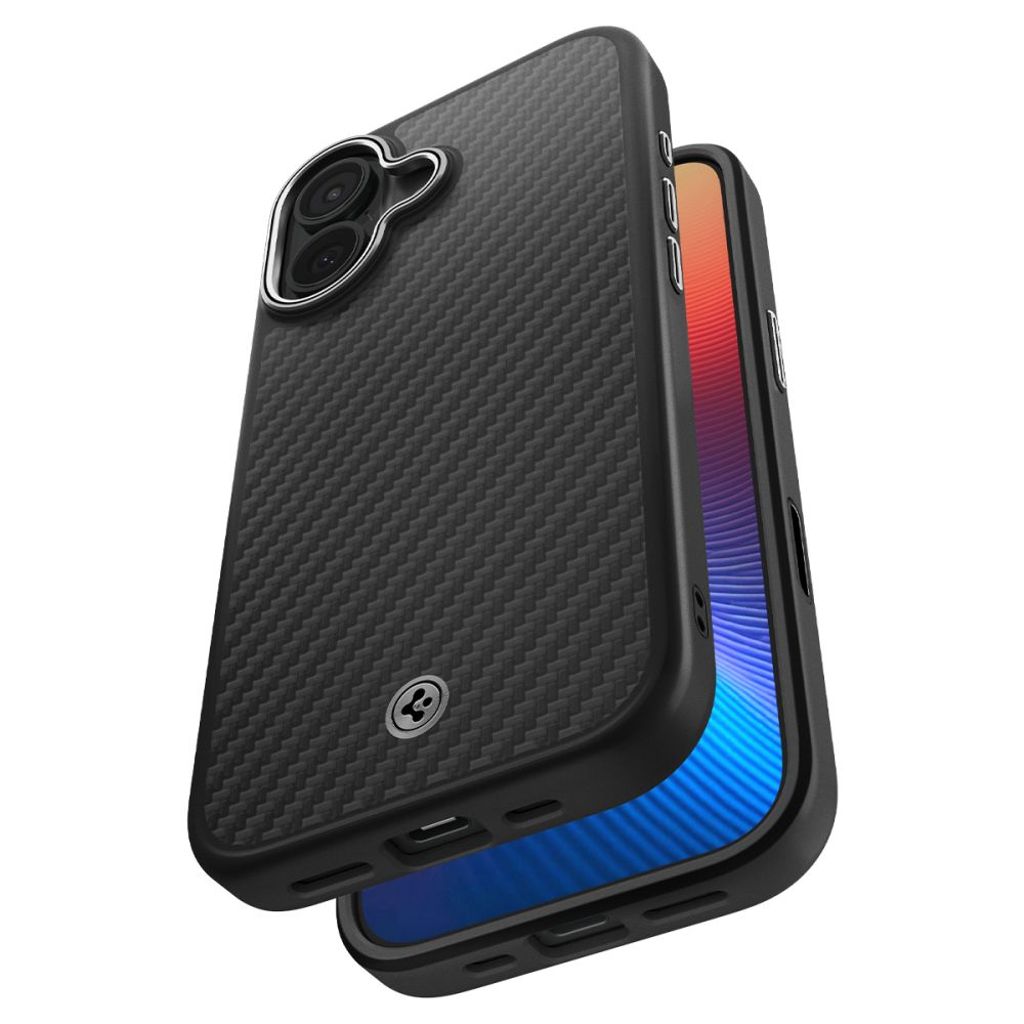 Spigen Enzo Aramid "T" MagSafe Kuori iPhone 17 - Musta/Hopea