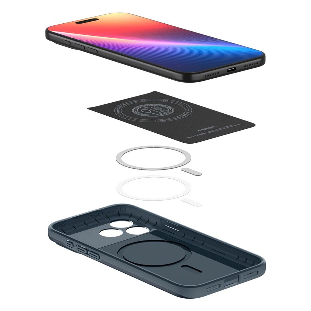 Spigen Thin Fit MagSafe Kuori iPhone 17 Pro Max Tummansininen