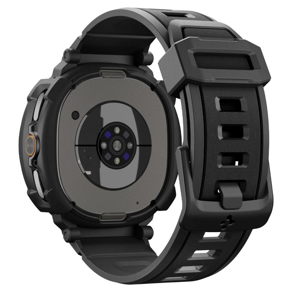 Spigen Rugged Armor Pro Klokkereim & Deksel til Samsung Galaxy Watch 8 Classic 46mm - Svart
