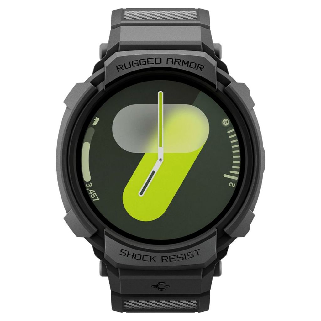 Spigen Rugged Armor Pro Klokkereim & Deksel til Samsung Galaxy Watch 8 40mm - Svart