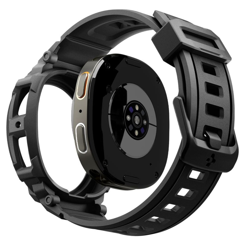 Spigen Rugged Armor Pro Klokkereim & Deksel til Samsung Galaxy Watch 8 40mm - Svart