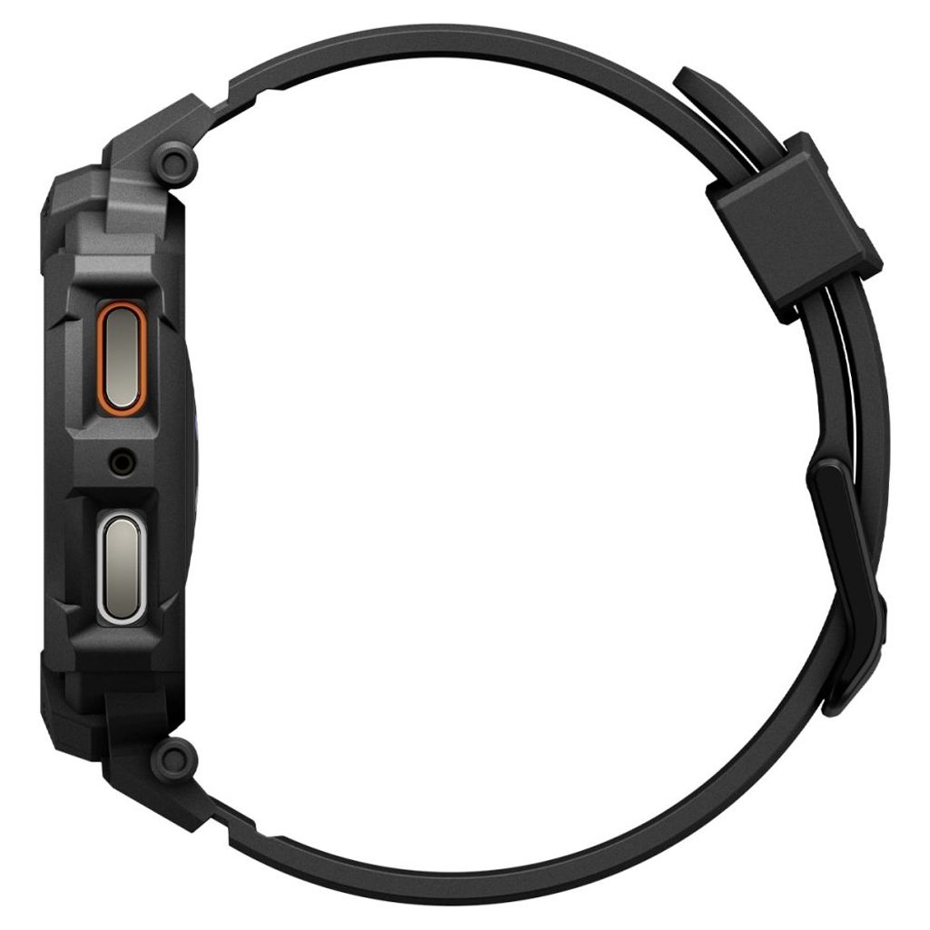 Spigen Rugged Armor Pro Klokkereim & Deksel til Samsung Galaxy Watch 8 40mm - Svart