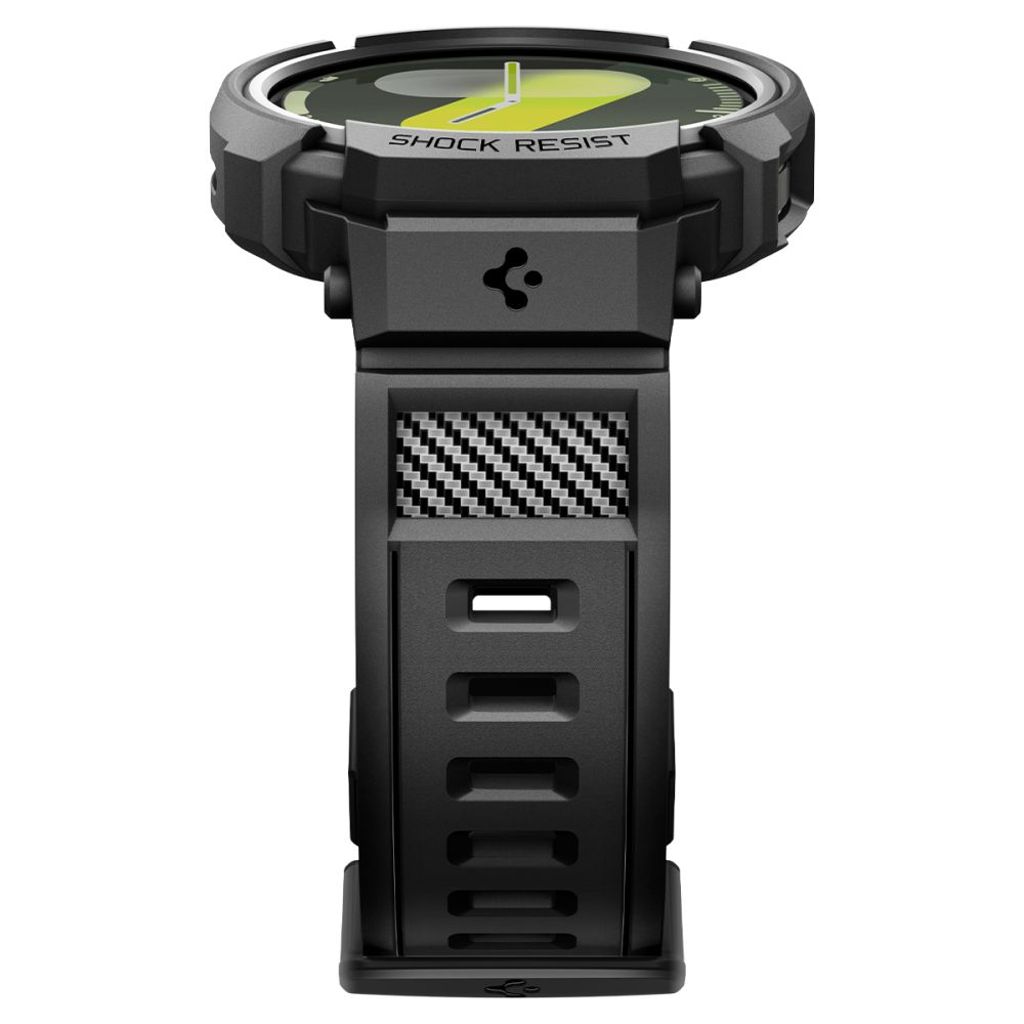 Spigen Rugged Armor Pro Klokkereim & Deksel til Samsung Galaxy Watch 8 40mm - Svart