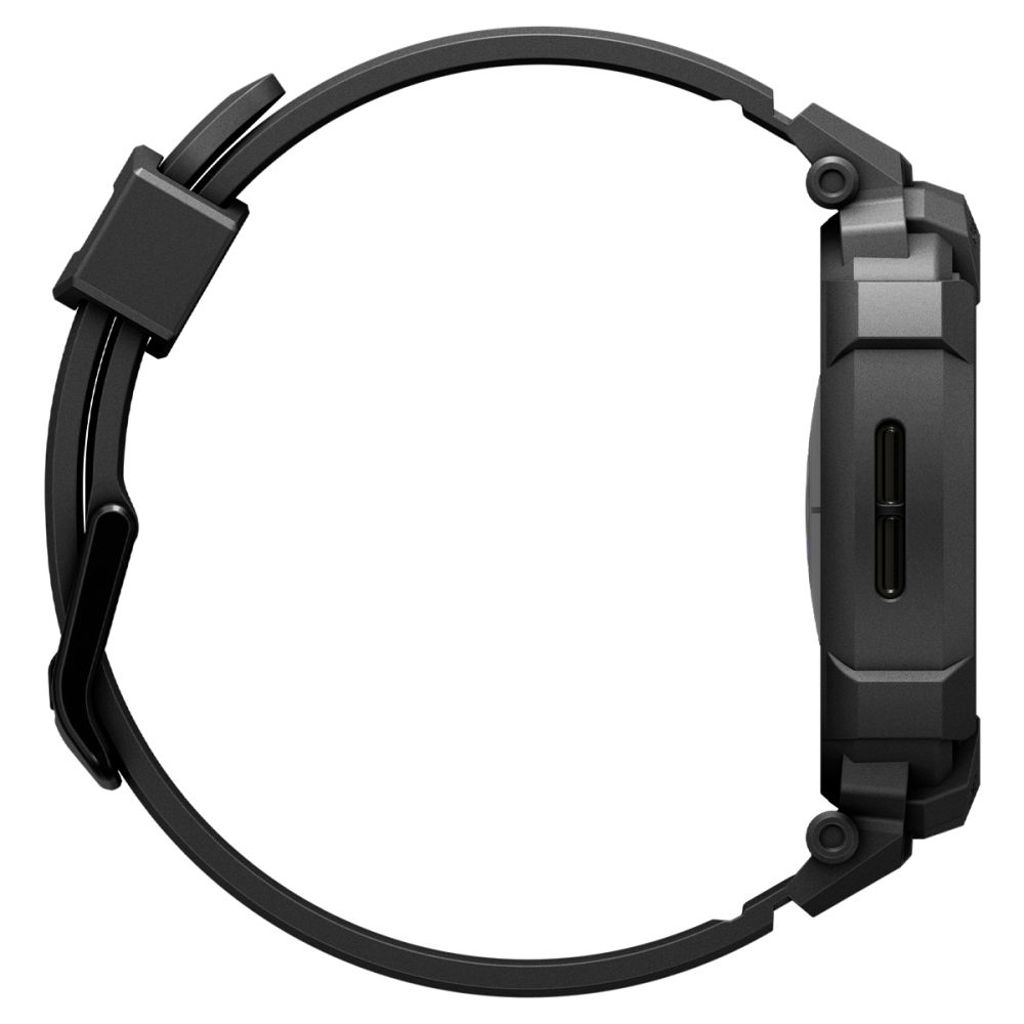 Spigen Rugged Armor Pro Klokkereim & Deksel til Samsung Galaxy Watch 8 40mm - Svart