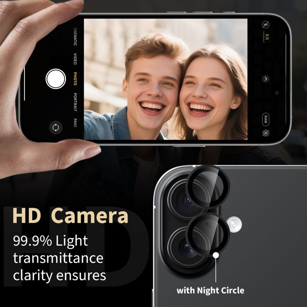 Tech-Protect iPhone 17 Linsebeskyttelse Camring Fit+ - Gennemsigtig