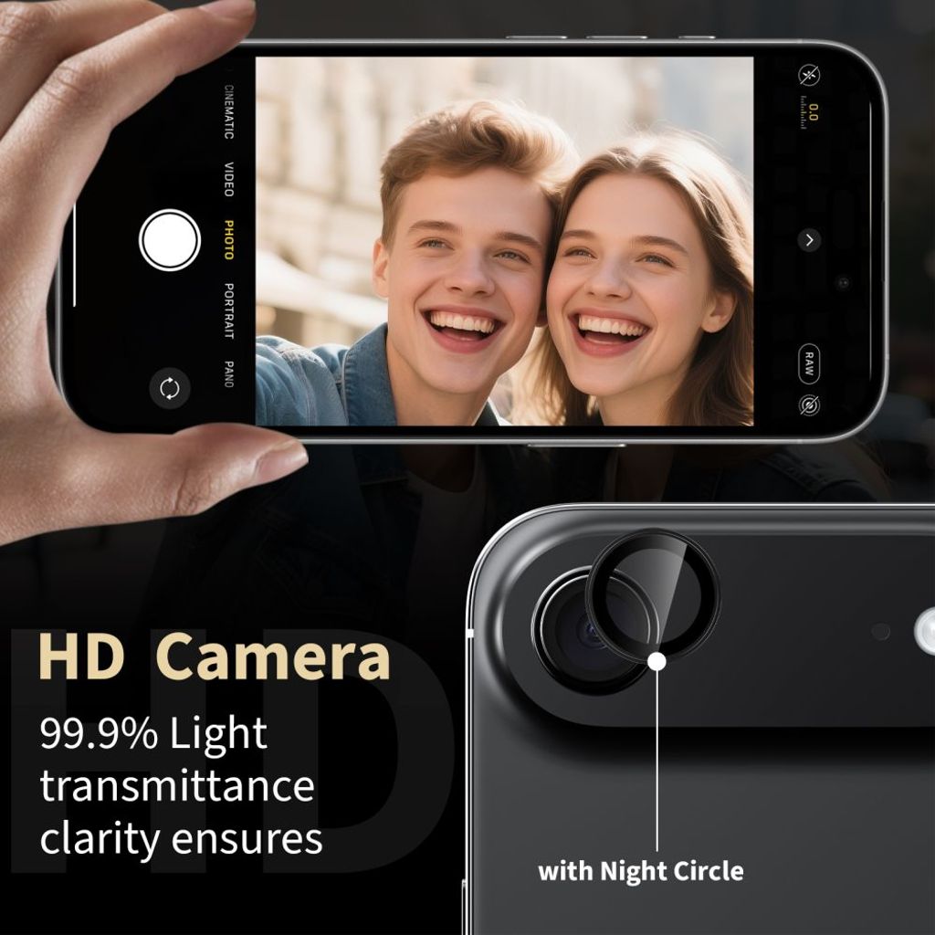 Tech-Protect Camring Fit+ iPhone 17 Air Linsebeskyttelse - Gennemsigtig