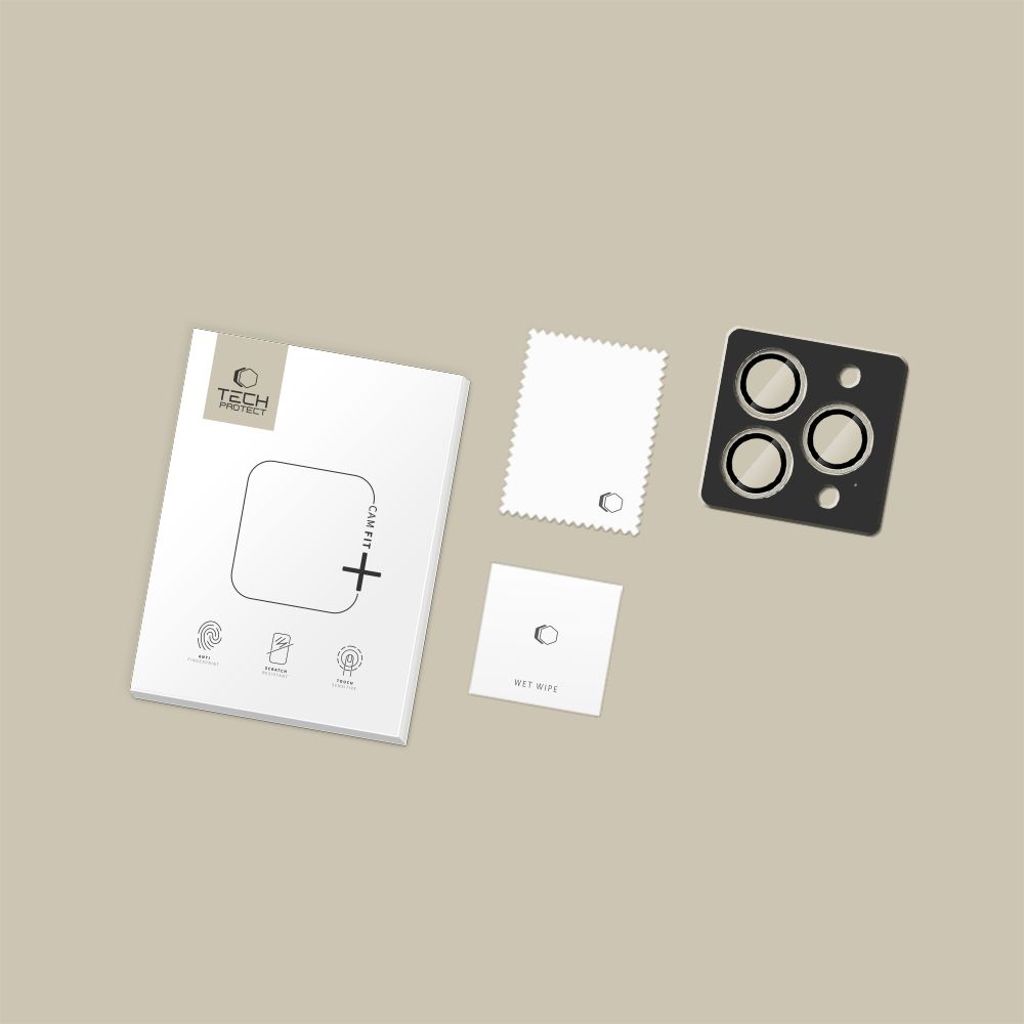 Tech-Protect Camring Fit+ Linsebeskyttelse til iPhone 14 Pro/Max/15 Pro/Max/16 Pro/Max/17 Pro/Max