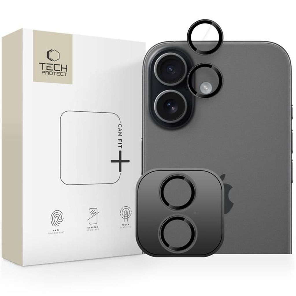 Tech-Protect iPhone 17 Linsebeskyttelse Camring Fit+ - Sort