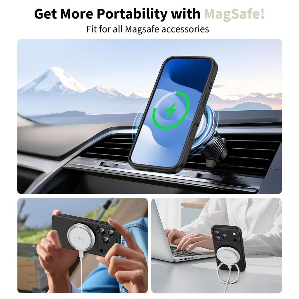 Tech-Protect BasicMag MagSafe Cover til iPhone 17 Pro Max - Mat Sort