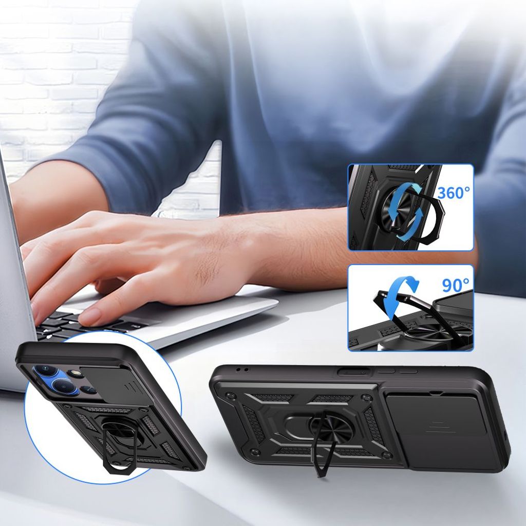 Tech-Protect CamShield Pro Skal till Xiaomi Redmi 15C - Svart