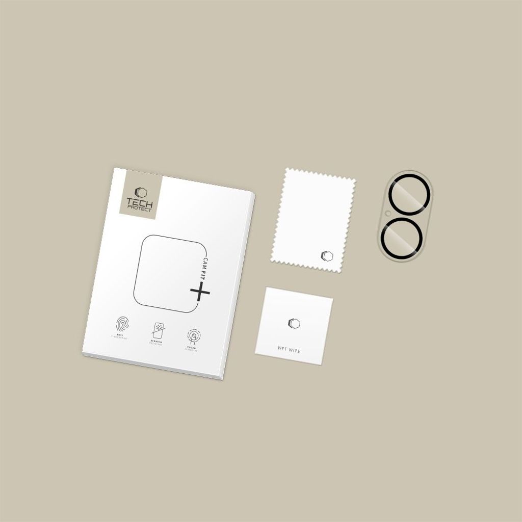 Tech-Protect Cam Fit+ Hærdet Glas Linsebeskyttelse til iPhone 17