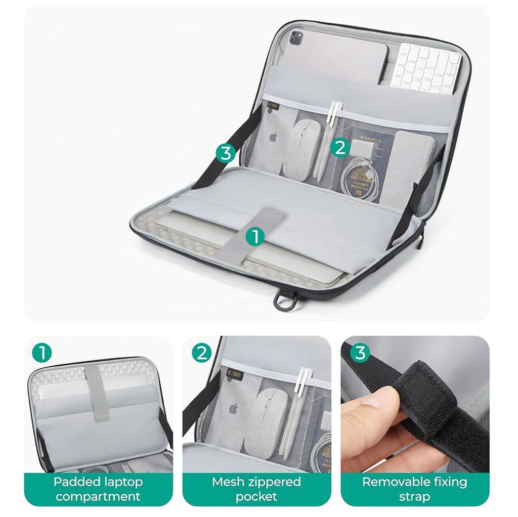 Tech-Protect Ranger-X laptop cover til 15-16" – Sort