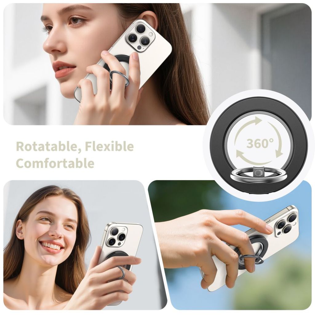 Tech-Protect MMR600 MagSafe-ringhållare för mobiltelefon – Svart