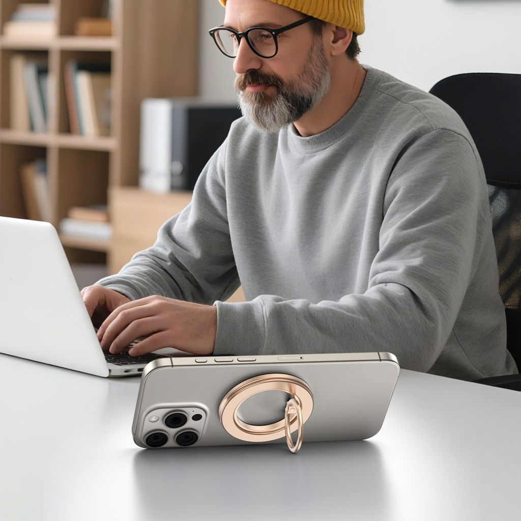 Tech-Protect MMR600 magsafe ringhållare för mobil – guld