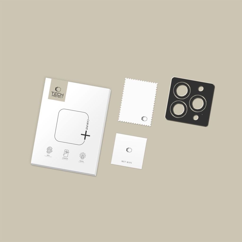 Tech-Protect Camring Fit+ Linsebeskyttelse til iPhone 14 Pro/Max/15 Pro/Max/16 Pro/Max/17 Pro/Max