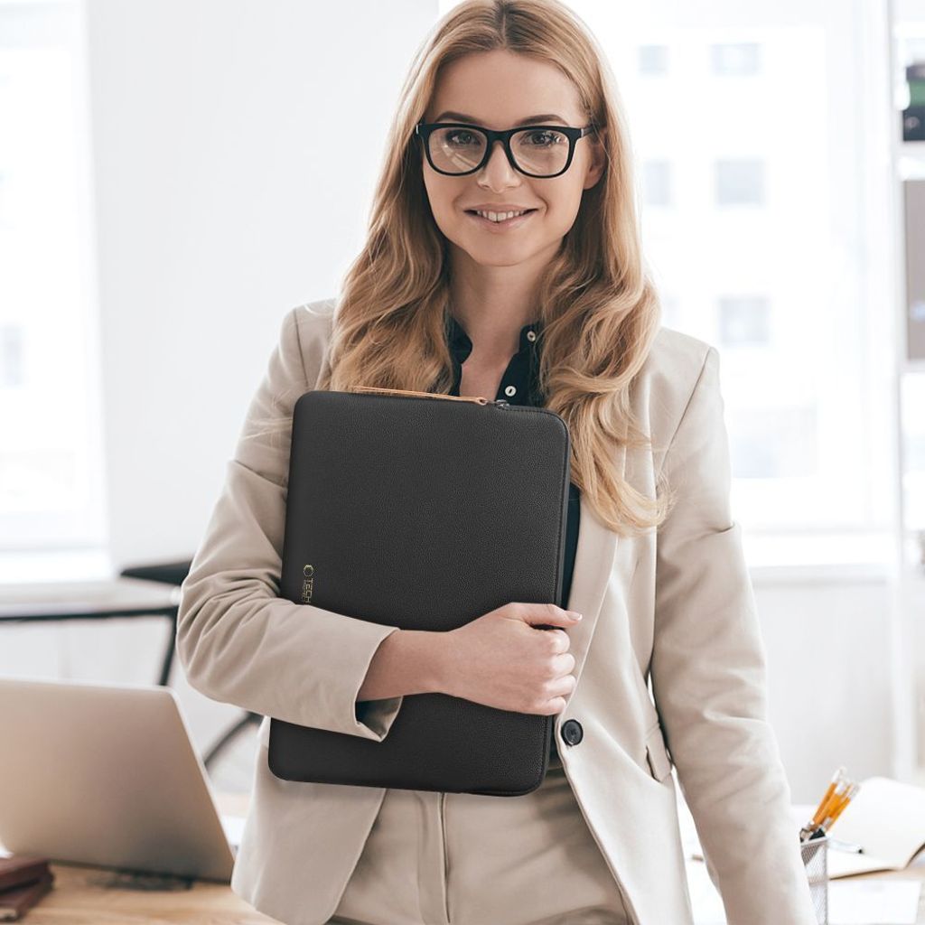 Tech-Protect Fleece laptop sleeve 13-14" – sort