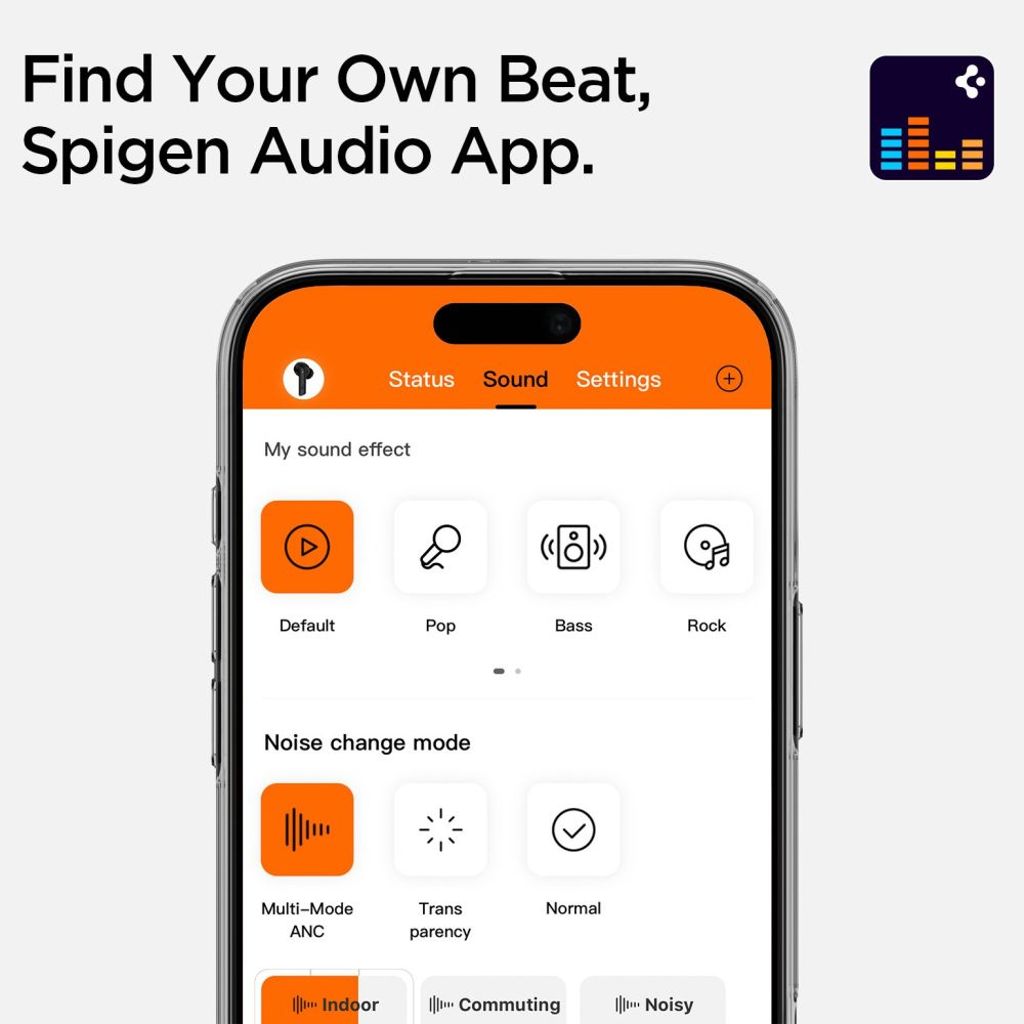Spigen SA2400 ANC trådlösa hörlurar – vit