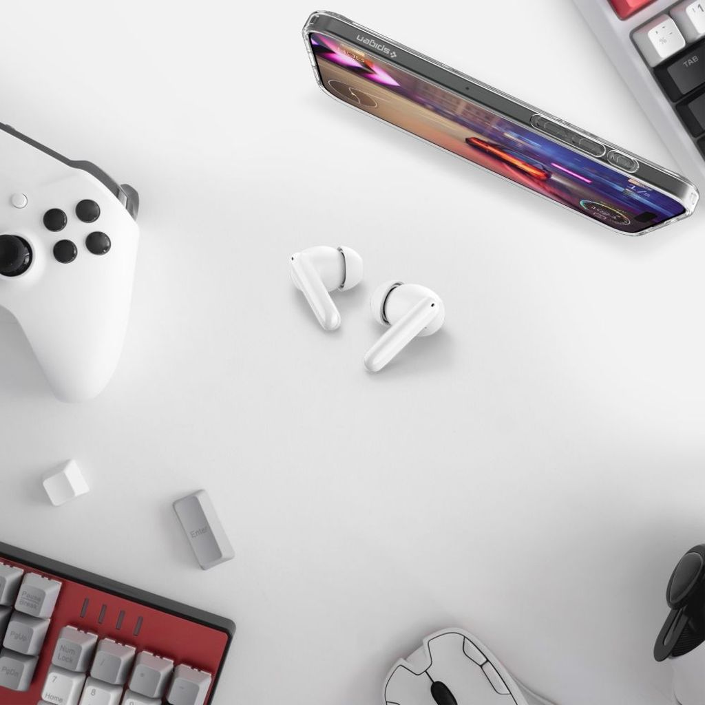 Spigen SA2400 ANC trådlösa hörlurar – vit