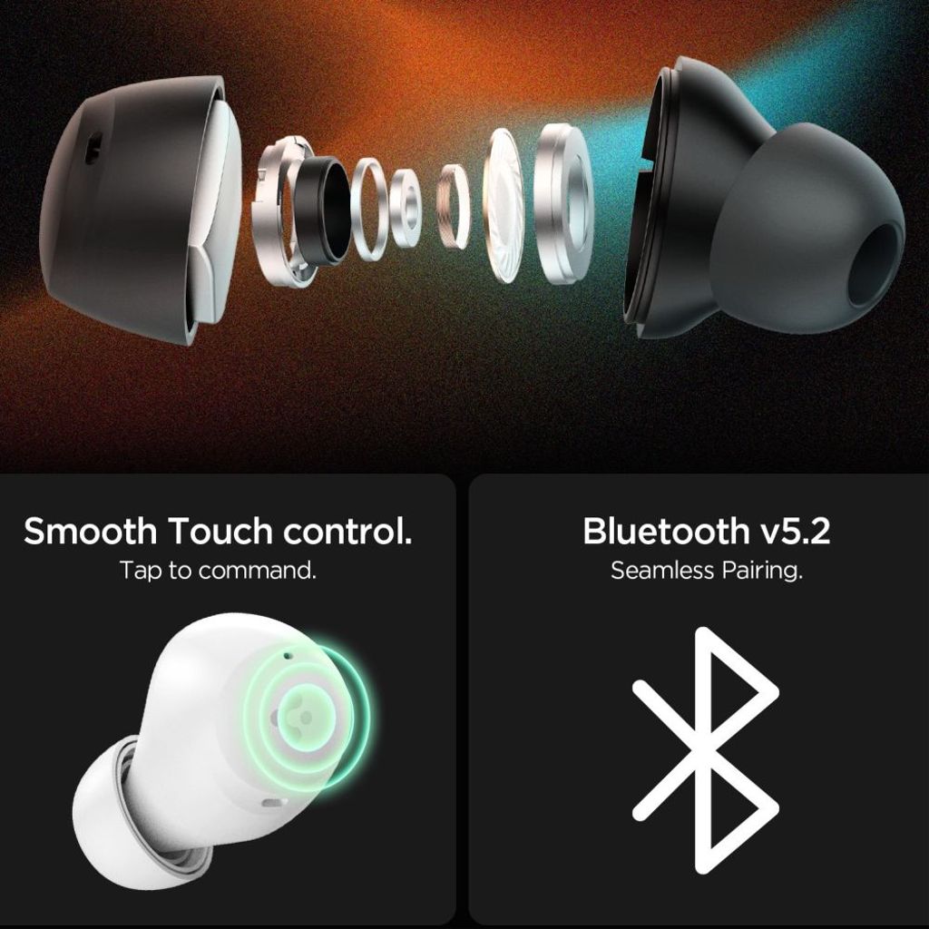 Spigen SA2401 ANC Pro Trådlösa hörlurar – Svart