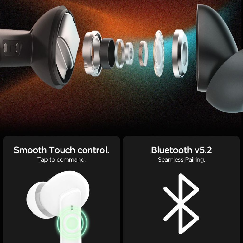 Spigen SA2402 ANC Pro trådlösa hörlurar – svart