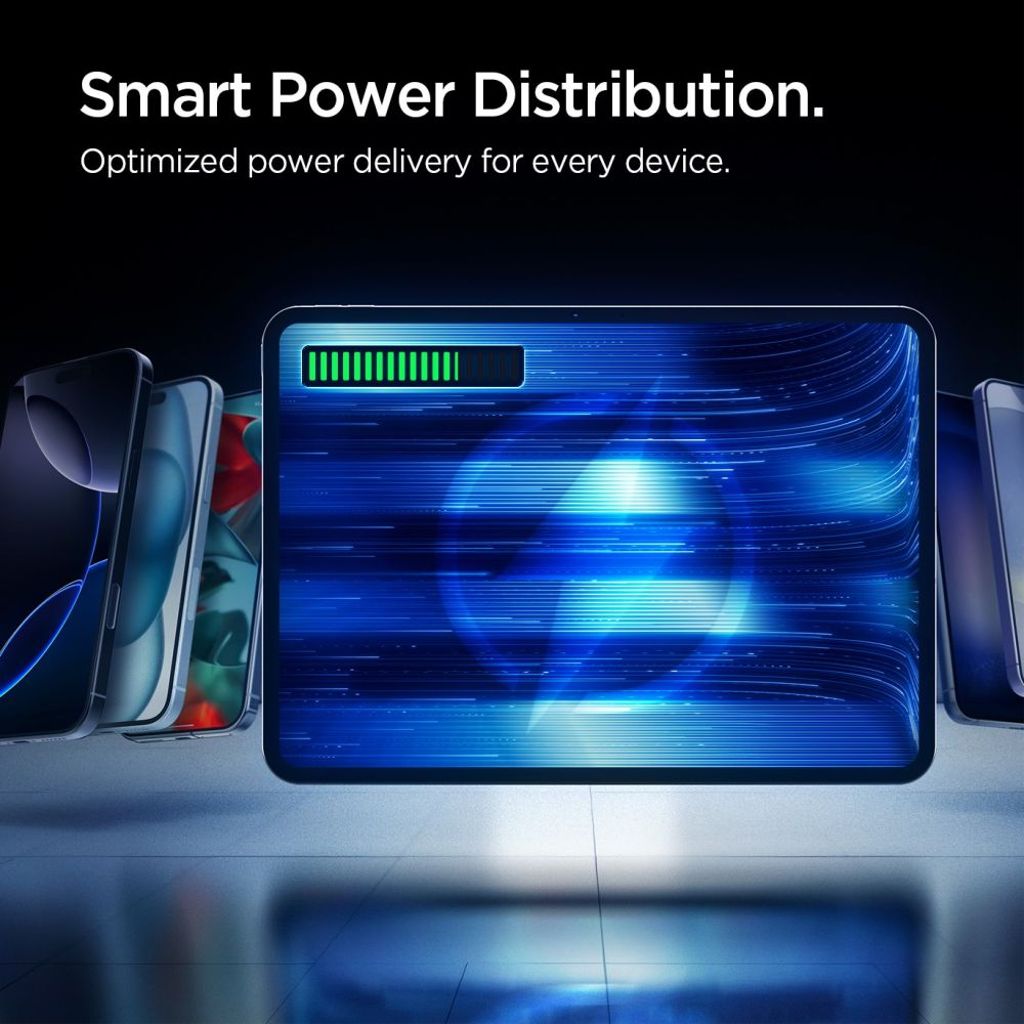 Spigen EA3020 powerbank 20000mAh 30W med USB-C-kabel – svart