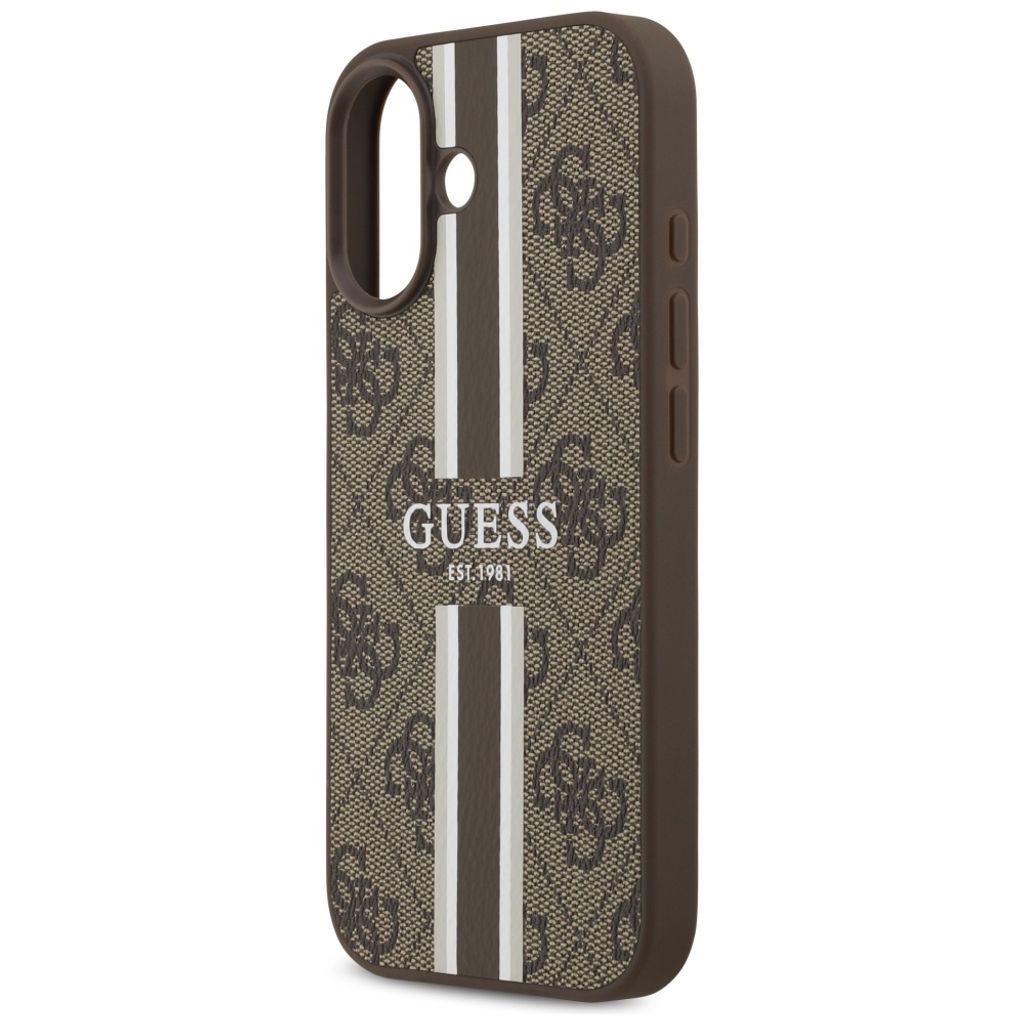 Guess 4G Printed Stripes MagSafe -kuori till iPhone 17 - Ruskea