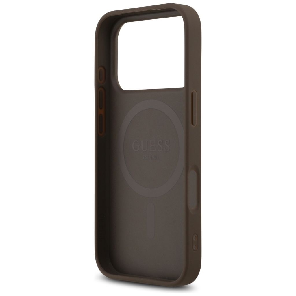 Guess 4G Printed Stripes MagSafe -kuori till iPhone 17 Pro - Ruskea