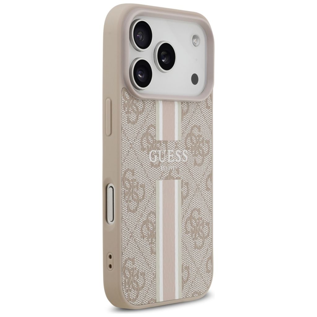 Guess 4G Printed Stripes MagSafe -kuori till iPhone 17 Pro - Vaaleanpunainen