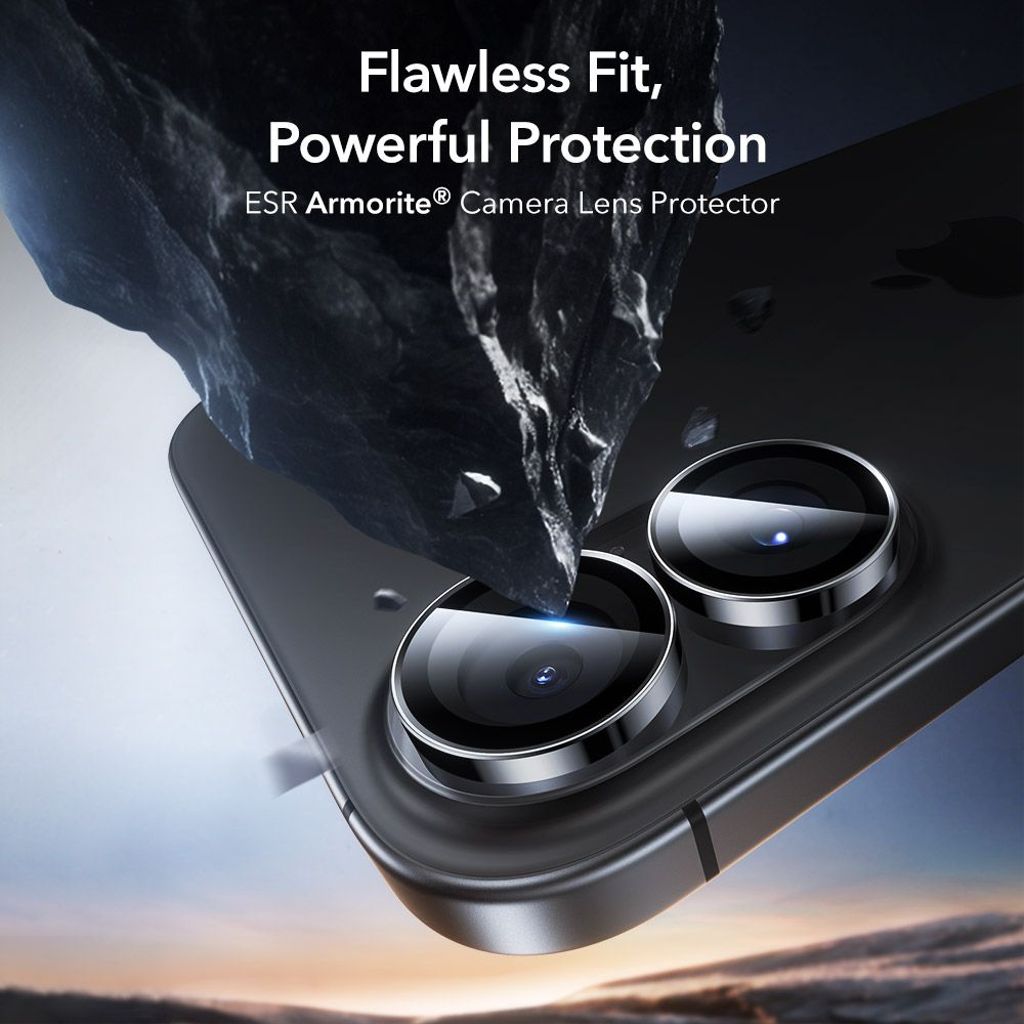 ESR Armorite iPhone 16/16 Plus/17 Linsebeskyttelse - Sort