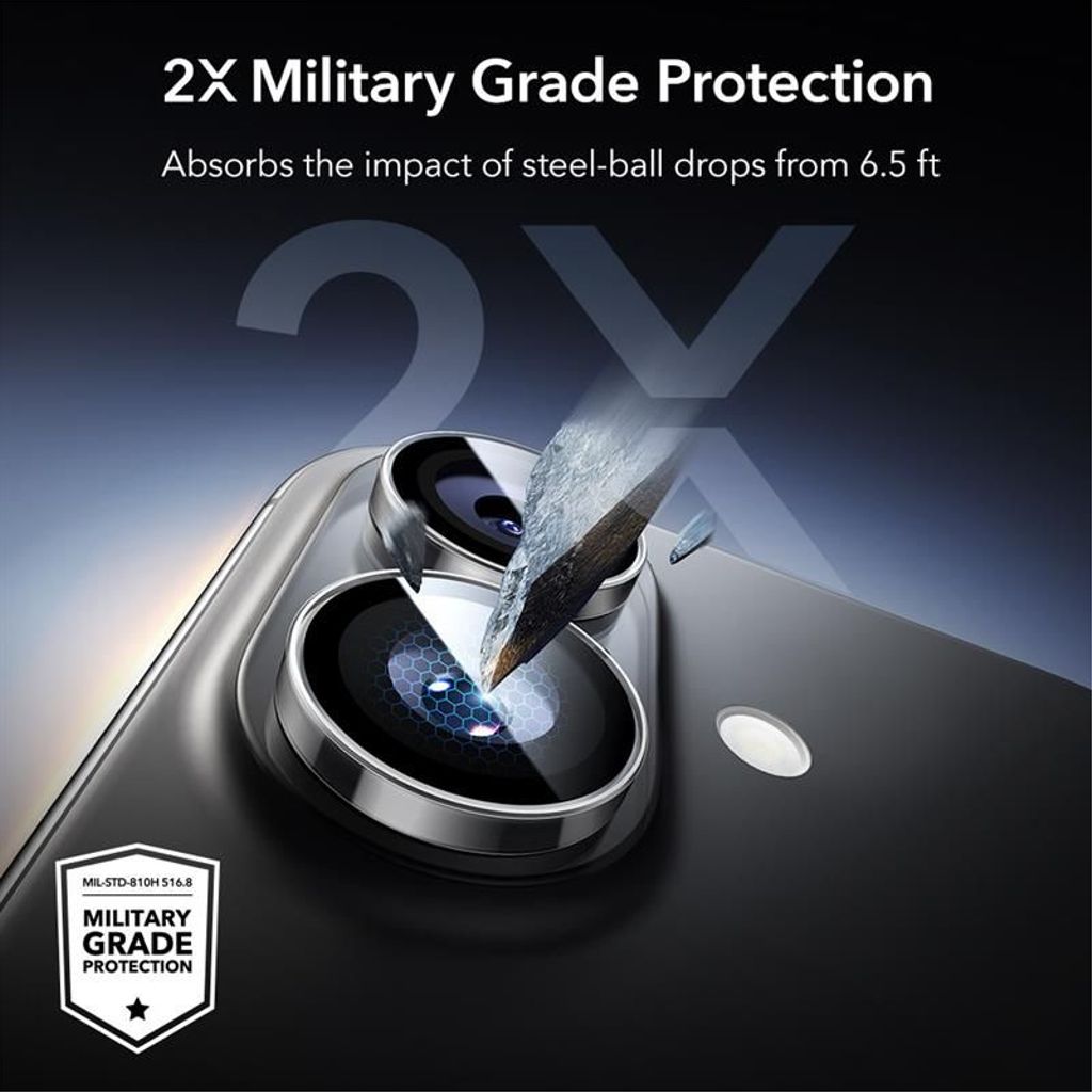 ESR Armorite iPhone 16/16 Plus/17 Linsebeskyttelse - Gennemsigtig