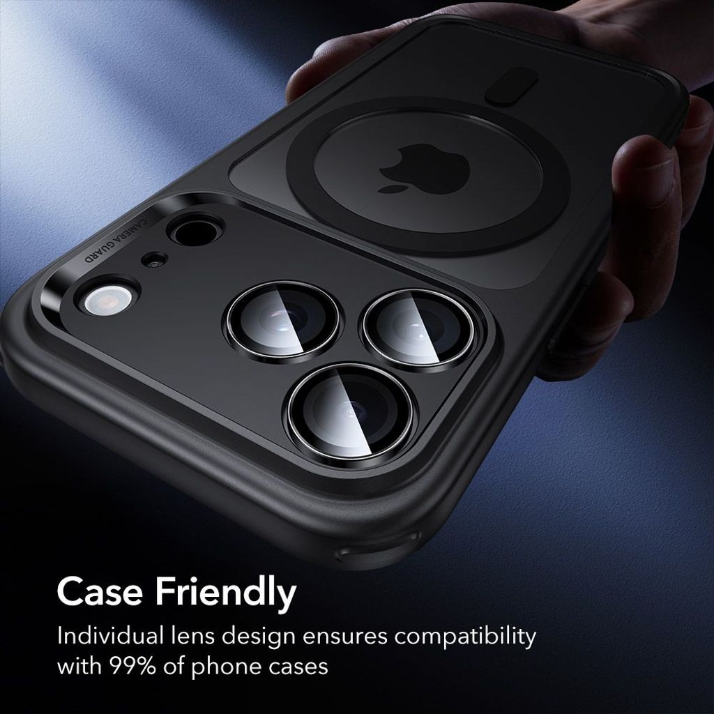 ESR Armorite iPhone 14/15 Pro/16 Pro/17 Pro / Pro Max Linsebeskyttelse – Sort
